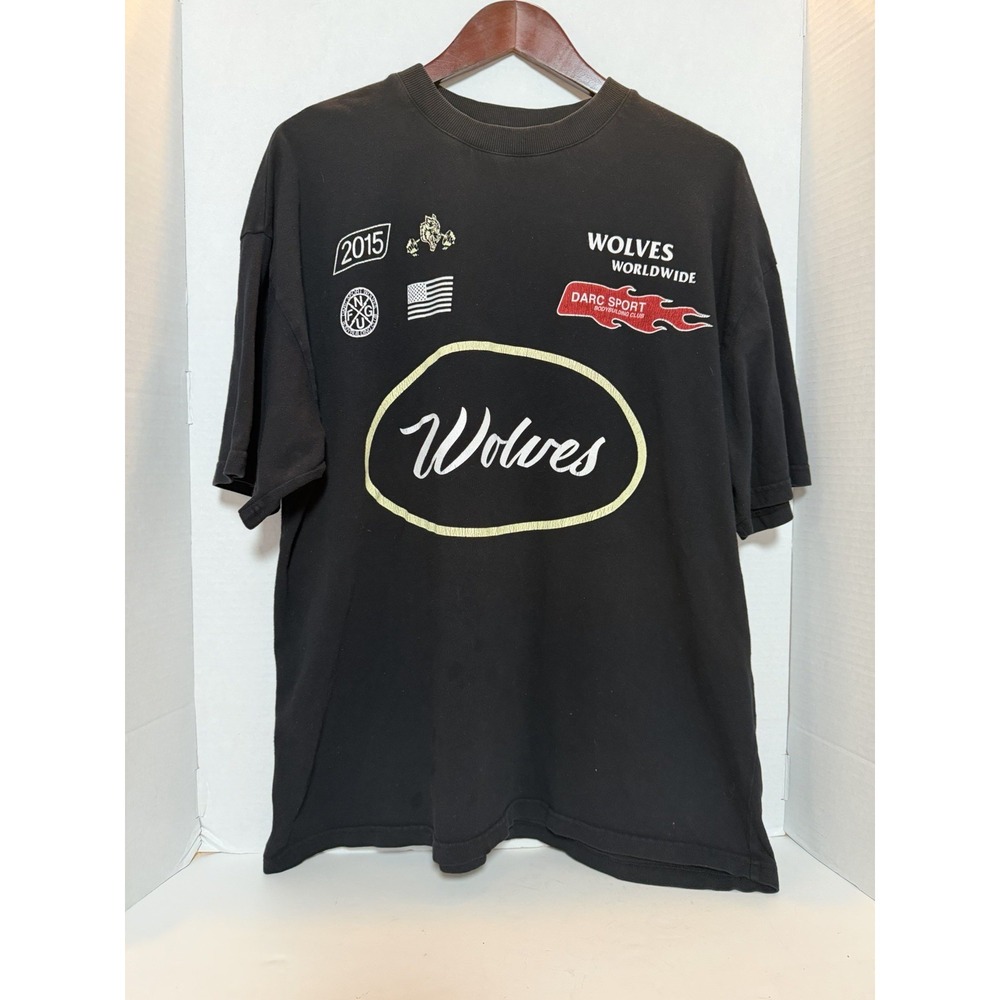 Darc Sport Wolves Club Shirt Mens Black Short Sleeve Bodybuilding Club Large 211
